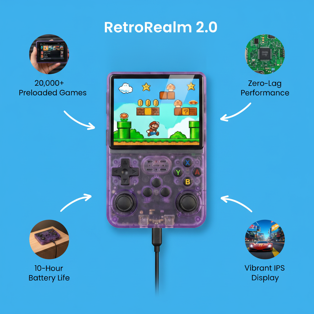 RetroRealm 2.0:  Handheld Retro Console