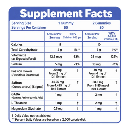 Saffron Calm & Focus Gummies
