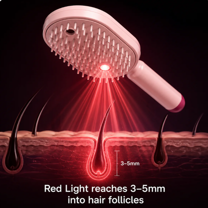 MistGlow™ Steam Mist Brush — Detangle, Hydrate & Smooth with Red Light