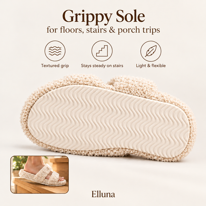 StayOn Slipper textured grippy sole for floors, stairs and porch trips