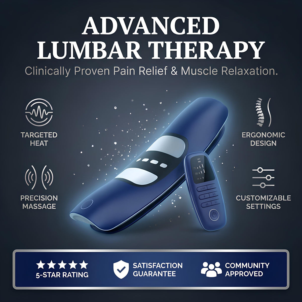 NeuroPulse Pro™ – Lumbar Pain Relief & Physiotherapy Device